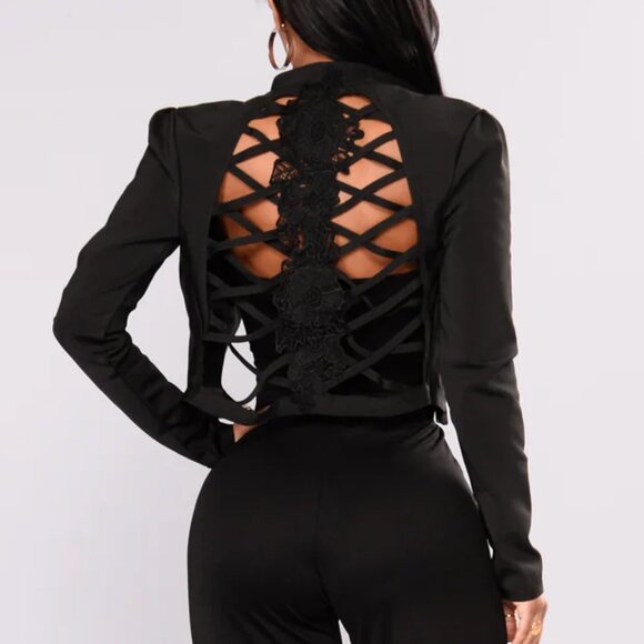 Fashion Nova Jackets & Blazers - Fashion Nova Cropped Rolyn Bandage Jacket